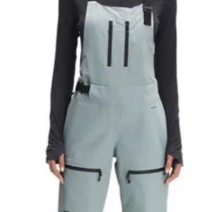 NWT The North Face Women Ceptor Bib SZ S in Silver Blue